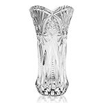 Kurtzy Clear Crystal Glass Vase - 29cm / 11.41 inches - Modern Decorative Melodia Cylinder Glass Flower Vase Set For Home Centrepieces and Office Decor