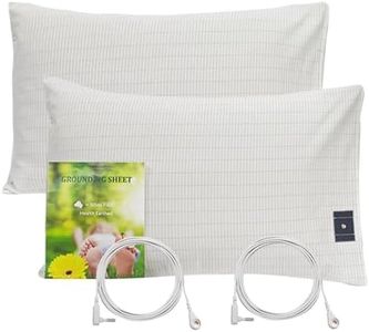 2PCS 20"*30"Grounding Pillowcase with Grounding Cord, Soft and Comfortable Cotton Grounding Pillow Cover