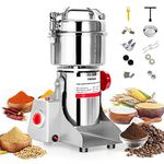 1000g Electric Grain Mill Grinder Spice Commercial 3500W 110V Superfine Powder Grinding Pulverizer Stainless Steel Machine for Dry Corn Coffee Wheat Herb Pepper Food Seeds Flour Bean (Swing Type)