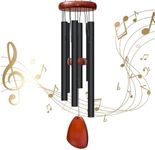 Litu 28" Wind Chimes for Outside. Deep Tone Lovely Wind Chimes with 6 Aluminum Tubes Courtyard Decoration. Windchimes Outdoor Create an Enjoyable Atmosphere & Give Mom a Gift