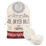 DimBull Wool Tumble Dryer Balls for Laundry - 6 XXL Organic Merino Sheep Wool Dryer Balls Handmade in Nepal | Reusable Fabric Softening Drying Balls for Tumble Dryer Reduces Drying Time | 7.5cm, 60g.