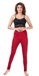 FLY FREE Plus Size High Waist Elastic Stretchable Churidar Leggings for Women Size M to 10XL Maroon