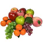 Artificial Fruit Fake Simulation Fruit for Home Kitchen Party Photography Prop Wedding Decoration (12Pcs Mix),Multicolor