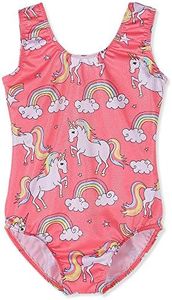Gymnastics Leotards for Toddler Girls Unicorn 2t 3t Pink Colorful Rainbow Clouds