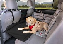 Kurgo Barrier and Rear Seat Extender for Dogs, Suitable for Most Cars and Jeeps, Supports Dogs Up to 45 kg, Reversible, Black/Hampton Sand, Backseat Bridge