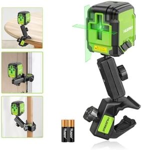 Huepar Laser Level Self Leveling Green Lazer Level for Picture Hanging, DIY, Construction and Indoor Projects, Rotatable 360 Degree, Clamp, Battery, Carrying Bag Included GK011DGM