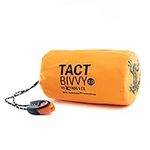 Survival Frog Tact Bivvy 2.0 Emergency Sleeping Bag w/Stuff Sack, Carabiner, Survival Whistle, ParaTinder - Compact, Lightweight, Waterproof, Reusable, Thermal Bivy Sack Cover, Shelter Kit