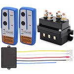 Torkettle 12V 500A Winch Solenoid Contactor Relay and Wireless Remote Control Kit Twin Range max 150ft for 8000lbs-17000lbs ATV UTV Winches