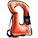 Rrtizan Snorkel Vest Unisex Adult Inflatable Swimming Life Jacket for Kayaking Diving Snorkeling Safety (Orange)