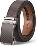 BOSTANTEN Mens Belt Leather Ratchet Belt For Men Dress and Casual with Adjustable Buckle, Trim to Fit