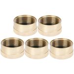 Kbrotech Propane Tank Caps Solid Brass Refill 1 LB Propane Gas Bottle Cylinder Sealed Cap for Outdoor Camping BBQ (5pieces)