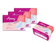 AMMY Advanced Dry Maxi All Night Cottony Soft Ultra Thin Womens/Girls Sanitary Pads with Wings (Napkins) - XXL Wings (60 Pieces)(Pack Of 4)