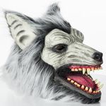 SUNREEK Halloween Horror Wolf Mask, Party Cosplay Costume Werewolf Mask, Scary Wolf Head Mask for Halloween Costumes