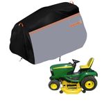 600D Lawn Tractor Cover, 183 x 137 x 117 cm Outdoor Ride on Lawn Mower Cover, Waterproof Dust UV Resistant Riding Lawn Mower Tractor Cover with Drawstrings and Protective Bag for All Season/Weather