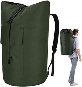 Laundry Bag Extra Large Heavy Duty, 115L Laundry Backpack Bag, Sturdy Laundry Bag with Straps, Army Green Laundry Bag for College, Top Loading Duffle Bag for Camp, Dorm, Apartment, Laundromat