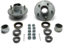 Sturdy Built (2) Galvanized Boat Trailer Hub Kits 3500 lb Complete w/Lug Nuts and Dust Caps