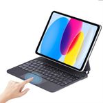 iXTRA Magic iPad Keyboard Case for iPad 10th Generation 10.9 inch 2022, Slim Folio Magnetic iPad Keyboard Case with Floating Cantilever Stand Multi-touch Trackpad Adjustable Backlight, Black