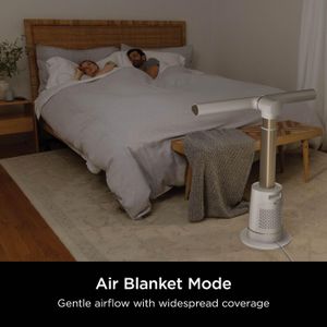 Shark TurboBlade Bladeless Tower Fan – 10-Speed, 180° Oscillation, White