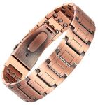 MagEnergy 99.99% Copper Bracelet for Men, Magnetic Bracelet with Ultra Strength Magnets, Adjustable Wristband with Removal Tool & Jewelry Gift Box (Copper587)