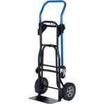 Harper Trucks JDCJ8523EN 3-1 Quick Change Convertible Hand Truck, 500 lb, Black Frame/Blue Handle