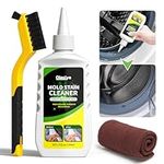 Mould Remover Gel, Household Cleaning Mould Remover for Washing Machine, Grout Cleaner Gel with Brush and Cloth for Kitchen & Shower, Kitchen Sink, Tile Grout, Bathroom and Refrigerator Sealant