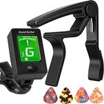 Guitar Capo with Tuner Clip-On Tune