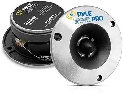 Pyle 3.75'' Titanium Horn Tweeter (Pair) - Aluminum Bullet Diamond Chrome Cutting Finish w/ 300 Watt Peak 20 oz Magnet Structure 2kHz - 25kHz Frequency Response 4 Ohm & 1" Kapton Voice Coil