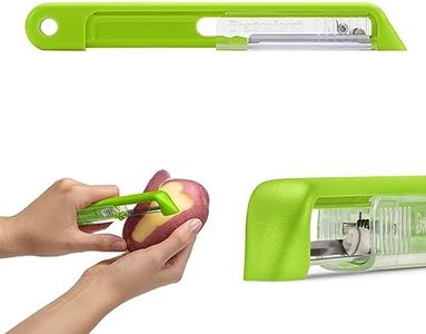 Dreamfarm Sharple | Self-Sharpening Vegetable Peeler Sharpens Itself with Every Use | Vertical Kitchen Peeler That Never Goes Dull | Potato Citrus Speed Peeler | Green