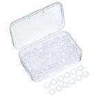 200 Pieces O Ring Keyboard Clear Rubber O Rings Keyboard Dampeners with Plastic Storage Box for MX Switch Keyboard and Mechanical Keyboard Keys()