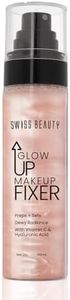 Swiss Beauty Glow Up Makeup Fixer | Preps + Sets | Dewy Radiance | For Face & Body | With Vitamin C & Hyaluronic Acid | 100ml
