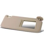 Beige OE Style Interior Right Passenger Sun Visor Sunshade Replacement for Toyota Venza 09-16