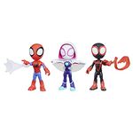 Hasbro Marvel Spidey and His Amazing Friends Figure 3 Pack, 4-Inch Scale Action Figures, Includes 3 Figures and 3 Accessories, Ages 3 and Up, Frustration Free Packaging F2938