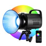 NEEWER CB60 RGB 70W LED Video Light with App Control, Bowens Mount COB Full Color Continuous Output Lighting 18000Lux/1m CCT 2700K-6500K CRI97+ 17 Scenes for Photography/Studio Video Recording