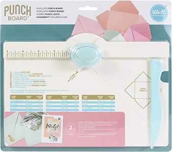 We R Memory Keepers, Envelope Punch Board Kit, Includes 1 6.75" x 10.5" Score Board, Two-Way Envelope Punch, Bone Folder, and Measurement Chart, Create Home Made Envelopes and Invitations