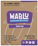 WABLU Fragrance Free Laundry Detergent Sheets | Non-BIO (no enzymes) | Hypoallergenic | For use with sensitive skin and delicate fabrics | 24 Washes