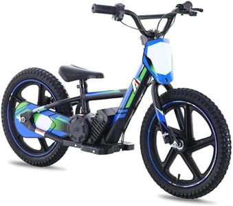 AIII Lightweight Electric Dirt Bike for Kids, 170/340W Electric Motorcycle Up to 10/12MPH, 24V Detachable Battery, Hand-Operated Dual Brakes Electric Balance Bike for Ages 3-6/5-12