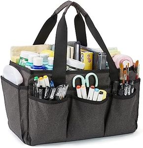 JOSIVIKY Craft Bag, Art Organizer Tote Bags for Supplies, Carrying Bag with Handle for Multi-Purpose, Craft Organizers and Storage (Grey)