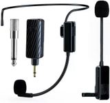 Katotey Head Microphone Wireless, Head Sets with Microphones, Bluetooth Headset Mic Ideal for Speakers PA System Voice Amplifier Wireless Microphone for Teacher, Tour Guides, Fitness Instructor