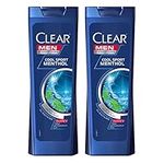 Clear Men Cool Sport Menthol hair treatment for freshness that lasts all day Anti-Dandruff Shampoo removes and resists dandruff 2 x 400 ML