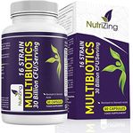 NutriZing Bio Cultures Complex Probiotics for Gut Health - High Strength 30 Billion CFU with 16 Bacterial Cultures - Vegan Gut Health Supplements - Probiotics for Men & Women - Made in UK