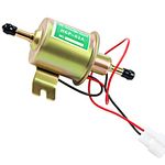 Cyleto Electric Fuel Pump 12V Universal Low Pressure Gas Diesel 12 Volt Transfer Inline Fuel Pump for Lawn Mower Carburetor Gas Diesel Engine 2.5-4psi HEP-02A