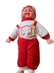 DHARMISHO(Big Size Happy Baby Laughing Musical Boy Doll A Wonderful Present for Kids, Girls,& Boys, The with Touch Sensors and Sound is Made by India. (40H×25L×13W) C.M Multi Colur LAFING BABO (RED)