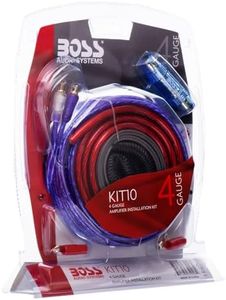 BOSS Audio Systems KIT10 4 Gauge Amplifier Installation Wiring Kit - A Car Helps You Make Connections and Brings Power to Your Radio, Subwoofers Speakers