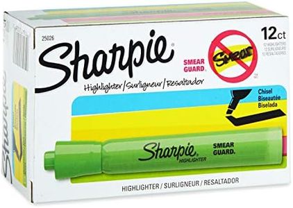 Sharpie Tank Style Highlighters, Chisel Tip, Fluorescent Green, 12 Count