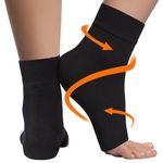 Ankle Compression Sleeve - 20-30mmhg Open Toe Compression Socks for Swelling, Plantar Fasciitis, Sprain, Neuropathy - Brace for Women and Men