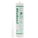 ZERED Clear BioSeal 100% Silicone Sealant Caulk Kitchen and Bath Grade, Waterproof and No Odor No Color Change 10.1 Ounce Cartridge, Clear (1)