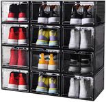Yukui LLc shoe box black plastic stackable
