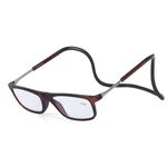 AEC Easyflex2 Reading Glasses With Magnetic Link Bridge Suitable For Near Vision | Rests Perfectly On Your Neck Portable & Light Frame (Matte Brown, 1.75)