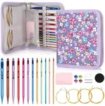 Coopay Tunisian Crochet Hooks Set, 12-Size (3.0mm-10.0mm) Interchangeable Crochet Hooks with 4 Cables (40/60/80/100cm), Smooth & Ergonomic, Perfect for Crocheting Blankets, Dolls, Shawls - Ideal Gifts