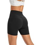 Promover Womens Sports Shorts Biker Yoga Shorts Running Pants High Waisted Leggings with Pockets Tummy Control Compression Shorts Non See Through Workout Cycling Summer Hot Pants